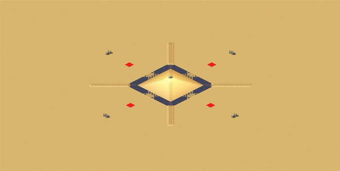 Oil in Corners & Center --  Egypt pyramid preview