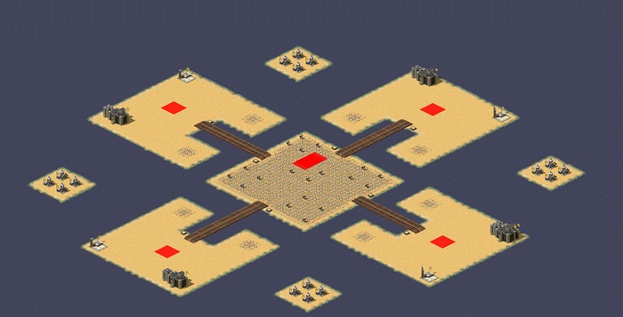 4 Player with water all around preview