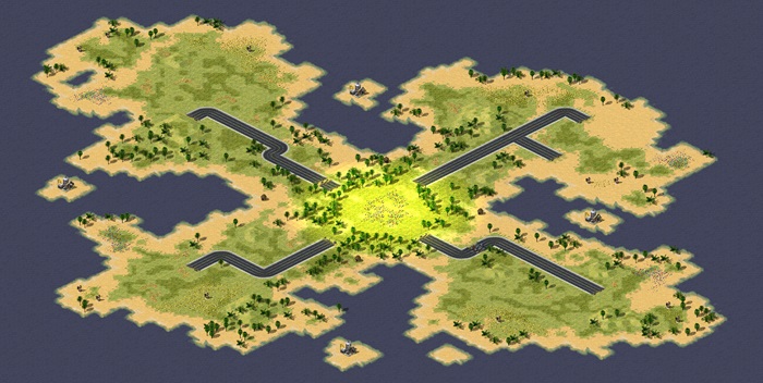 Little Piece of Island (2-4) (Base RA2 Commanders Mod Map v1.1) preview