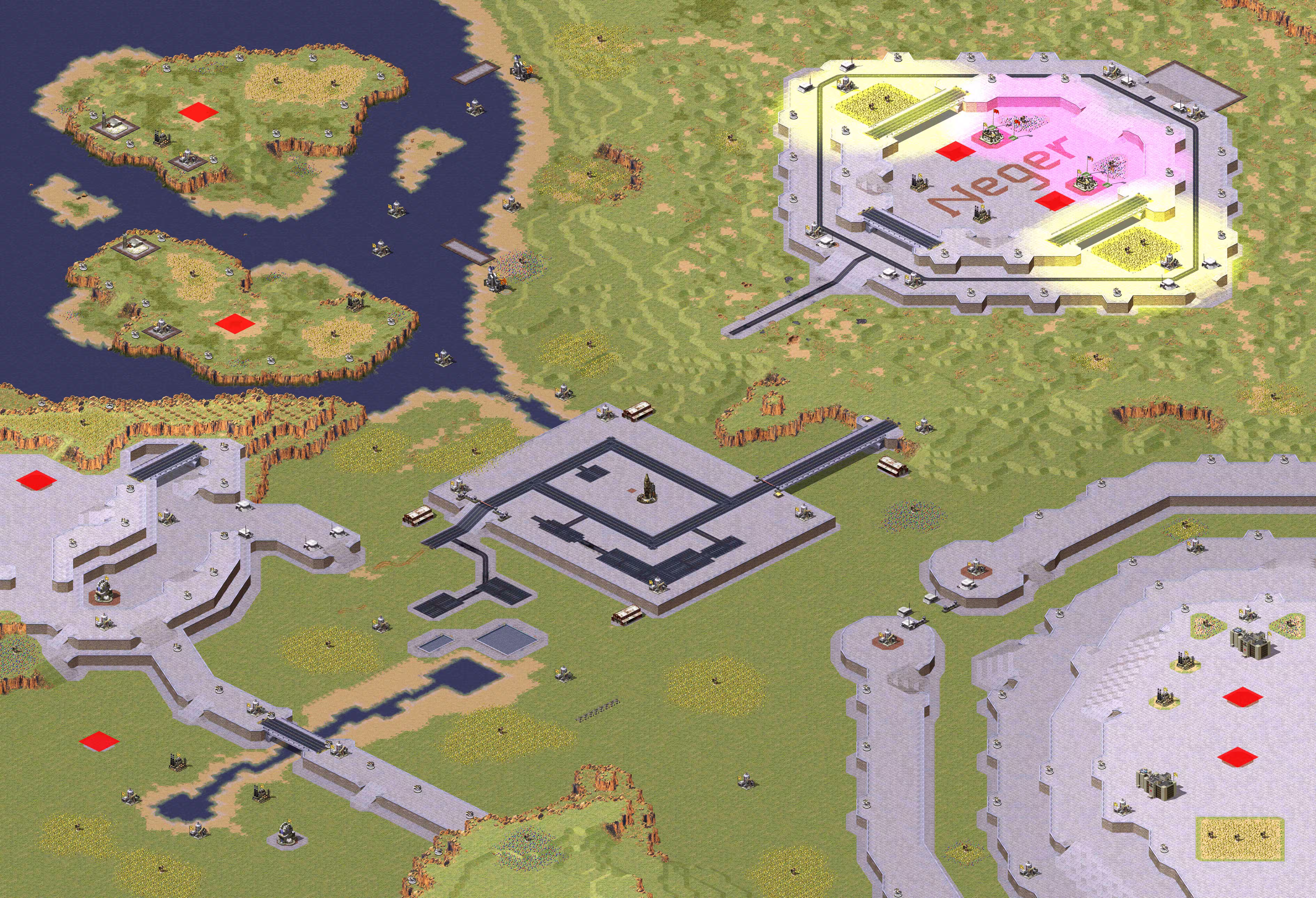 Preview of (8) Negers 2v2v2v2 Map (Unfinished)