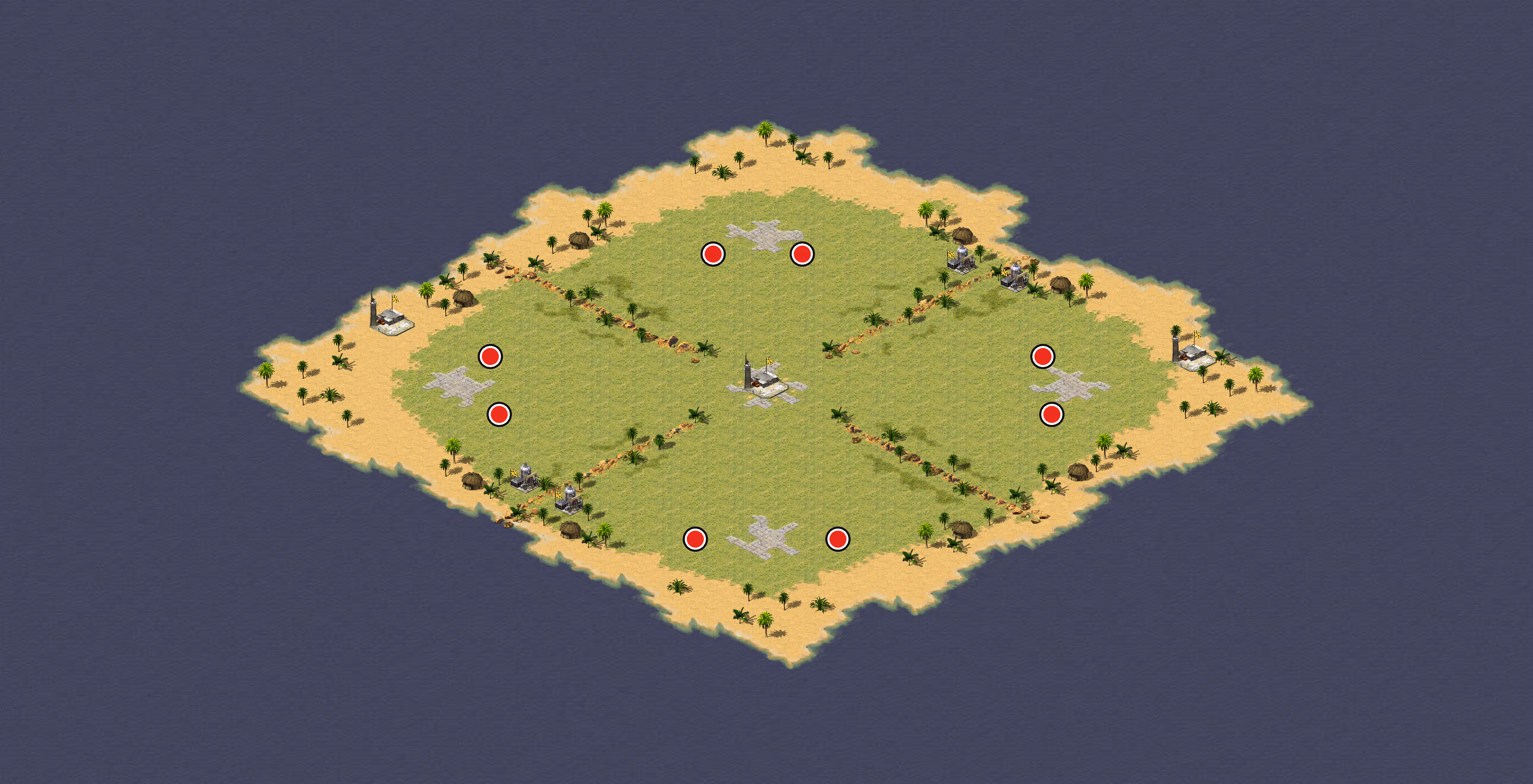 Preview of nobets + yosef anan - oil derrick in center [island version]+crate 4v4 + 4oil 1 parachuts