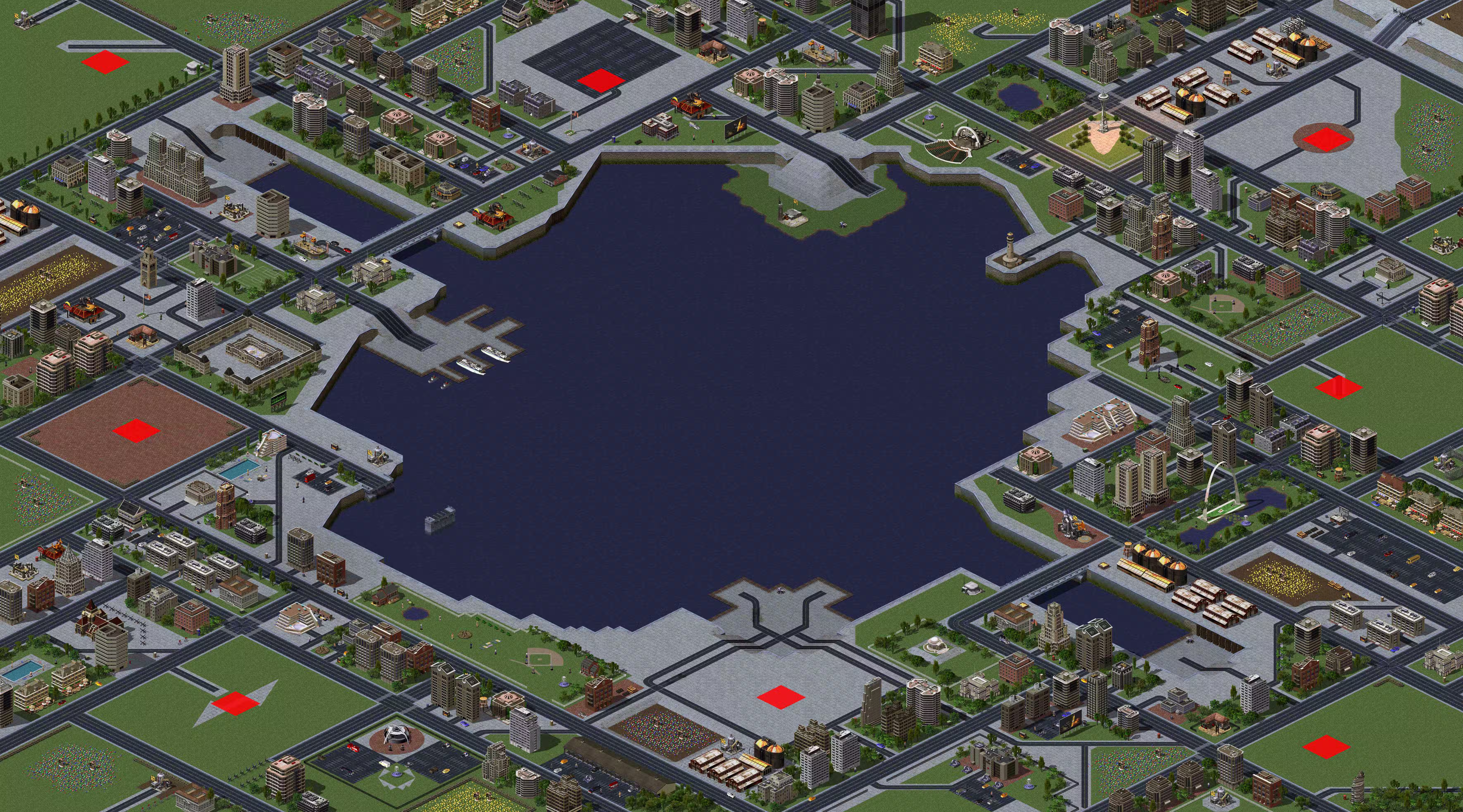 Preview of lake in city